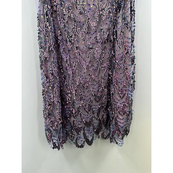 Torrid Purple Mini Sequin Shift Dress Size 0 LARGE - Picture 4 of 10